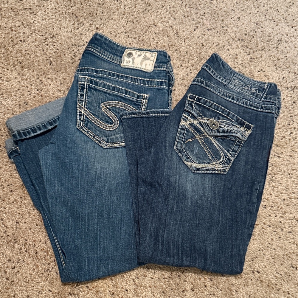 Silver Jeans Women's Dark Blue Bootcut Jeans Pair